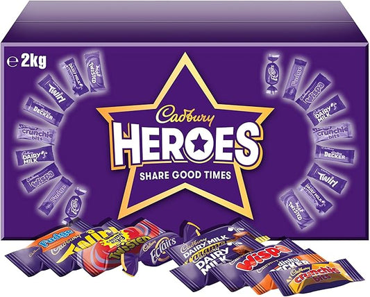Cadbury Heroes Chocolate Bulk Share Box, Perfect for Gifting and Sharing, 2 kg (Pack of 1)