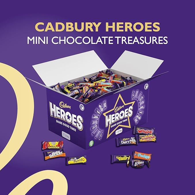 Cadbury Heroes Chocolate Bulk Share Box, Perfect for Gifting and Sharing, 2 kg (Pack of 1)